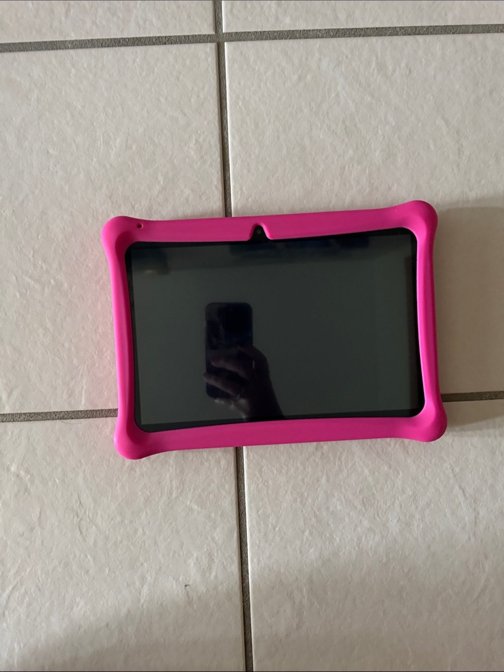Kids Tablet with Protective Pink Shock-Absorbent Case
